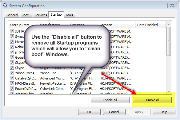 Which Startup Programs To Disable Windows Vista